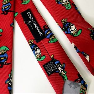 NEW Gnome Dolce & Gabbana Basics Red Silk Neck Tie